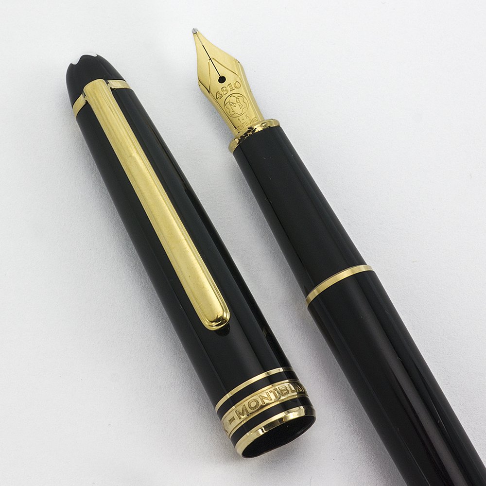 Montblanc Meisterstuck 144 - Black, Gold Plated Trim, 14k Medium